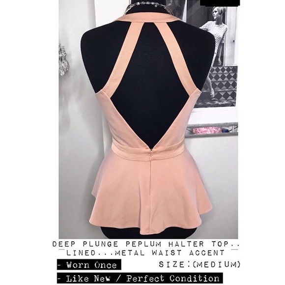 MARCIANO - PEPLUM HALTER TOP - Picture 4 of 7